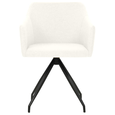 Swen Studio -  Swivel Dining Chairs 6 pcs Cream Fabric (UK/IE/FI/NO only) (3x331510)
